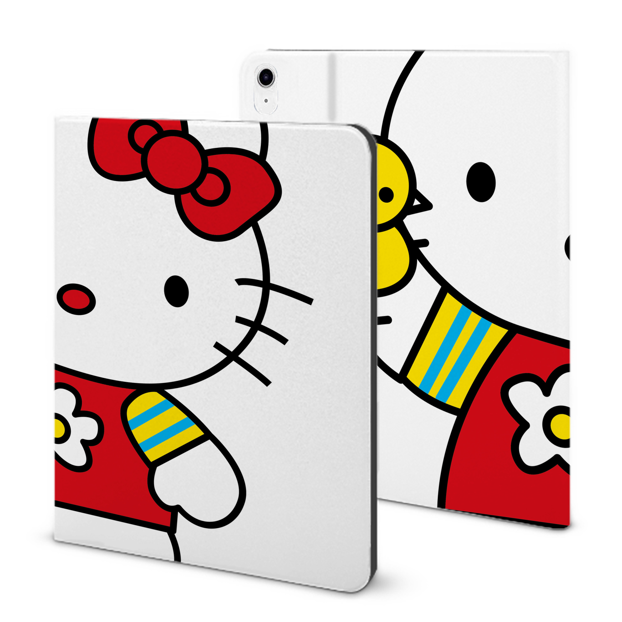 （画像用） Hello Kitty ハローキティ IPad ケース ブック型 PUレザー TPU 耐衝撃 軽量 薄型 ペン収納なし 全面保護 IPad 各モデル対応